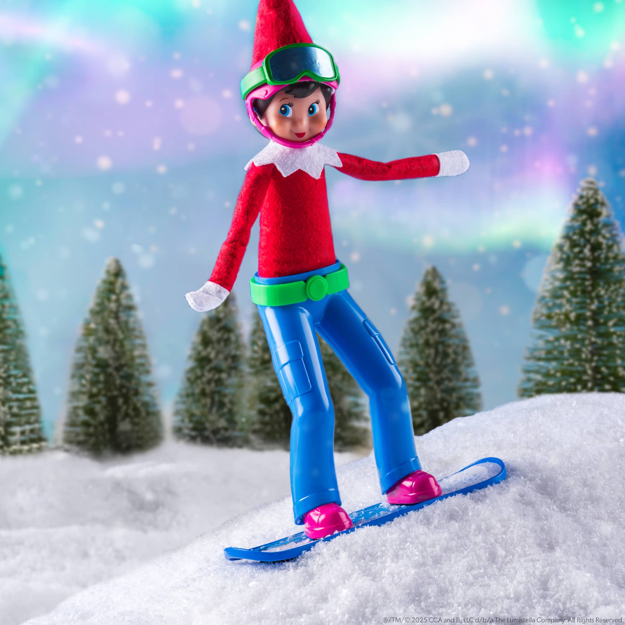 The Elf on the Shelf® MagiFreez® Swish & Sleigh Snowboard Set